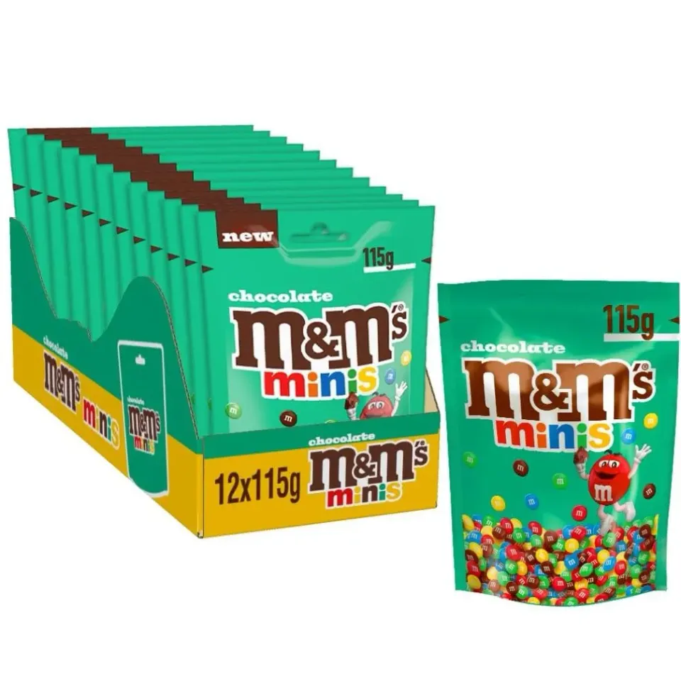 M&M's Minis bonbons chocolat lait 12x115g grand format