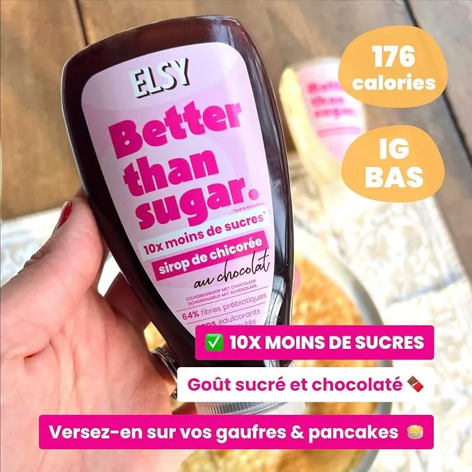 Elsy Sirop Chicorée Chocolat 3x350g sans sucre ajouté