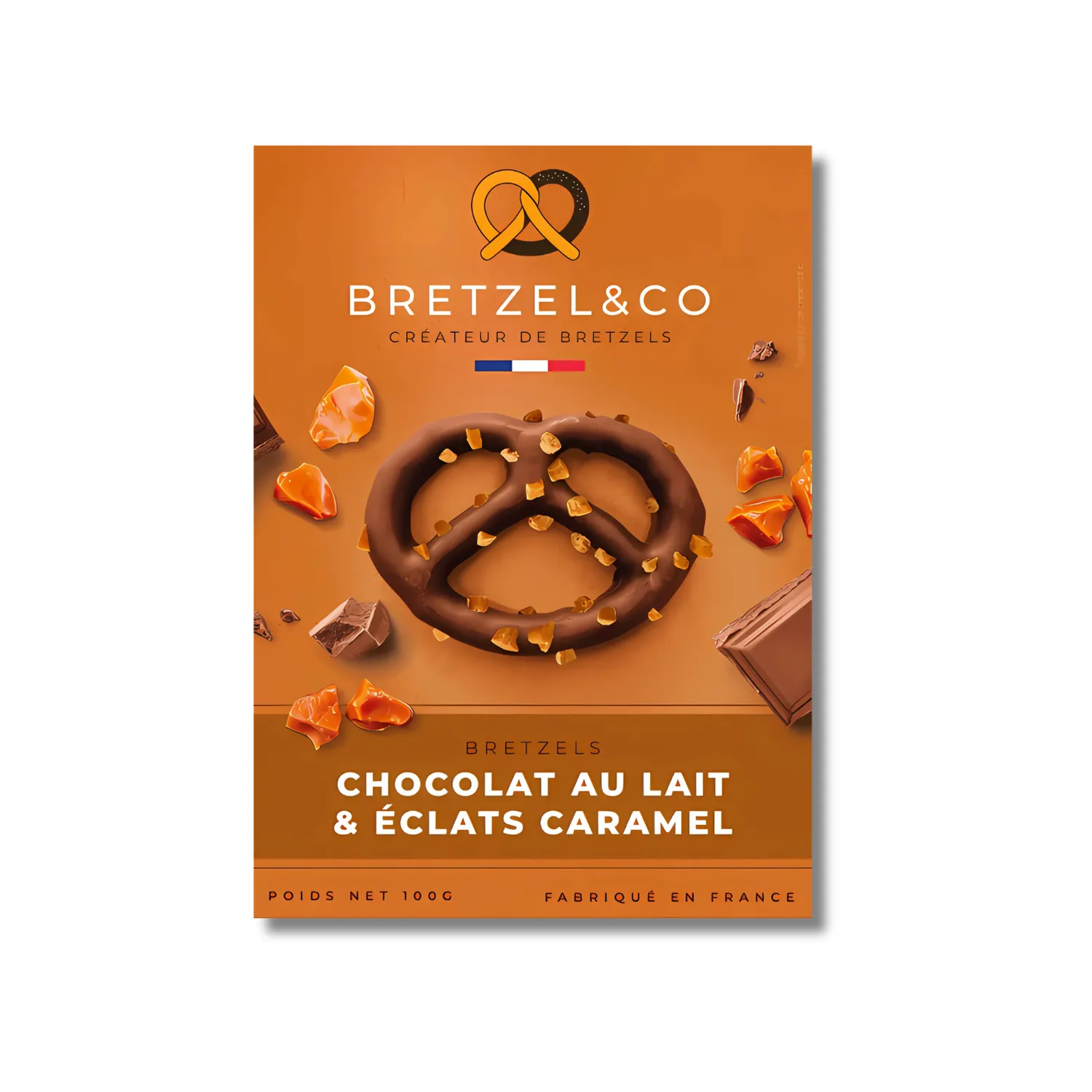 Bretzel & Co bretzel chocolat au lait caramel 100g croquant