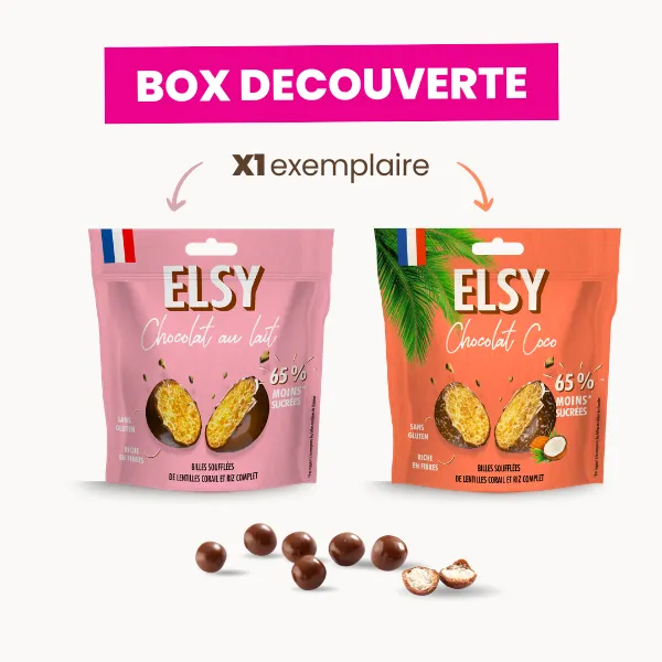 Elsy Box Découverte coffret chocolat -90% sucre 8 recettes