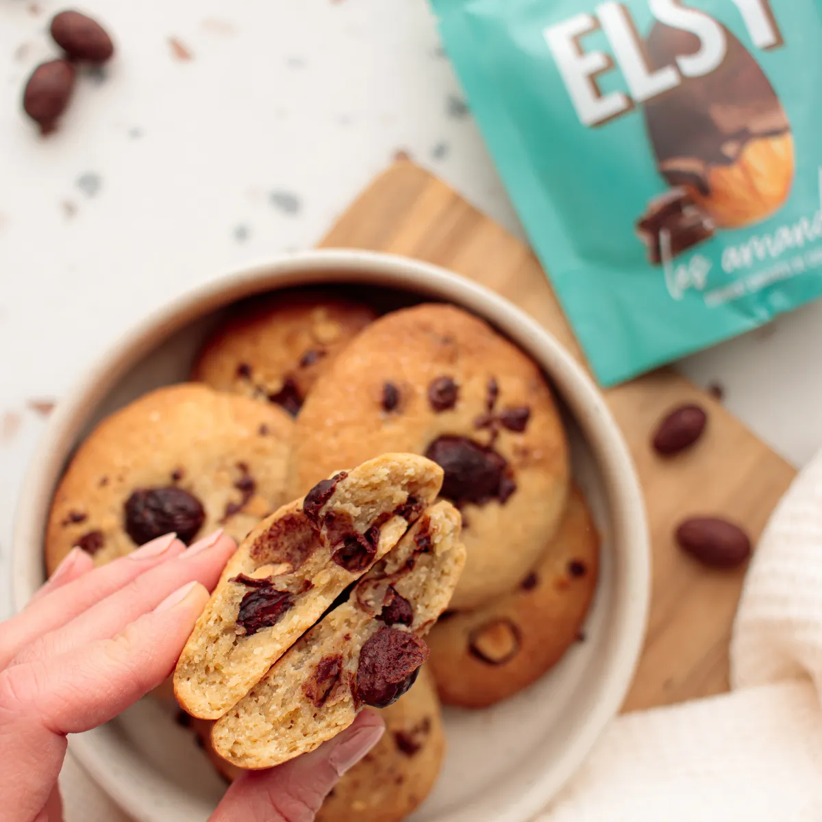 Elsy Amandes Chocolat au Lait 600g riches en fibres
