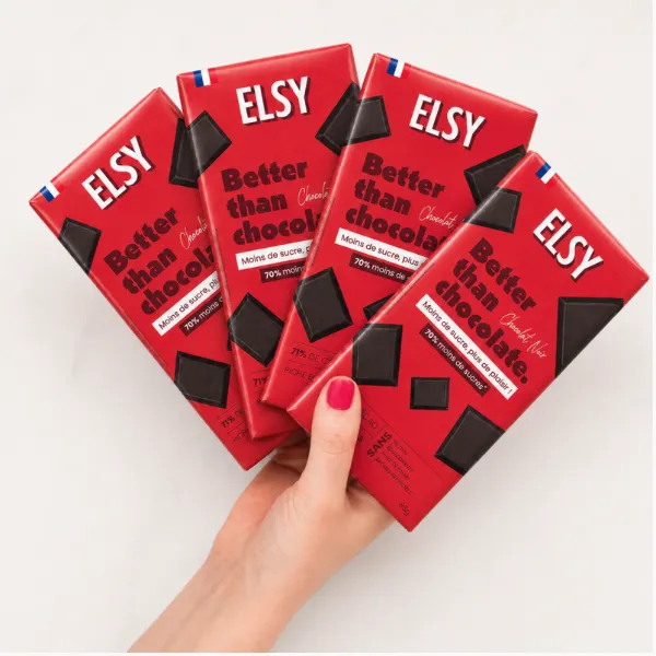 Elsy Hédoniste tablette chocolat noir 71% 5 tablettes