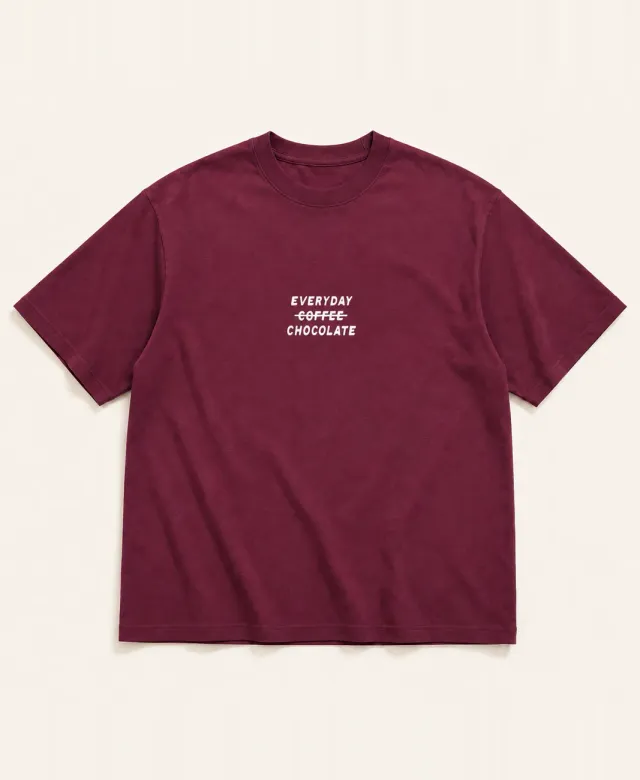 Ôme tee-shirt burgundy coton bio coupe oversize