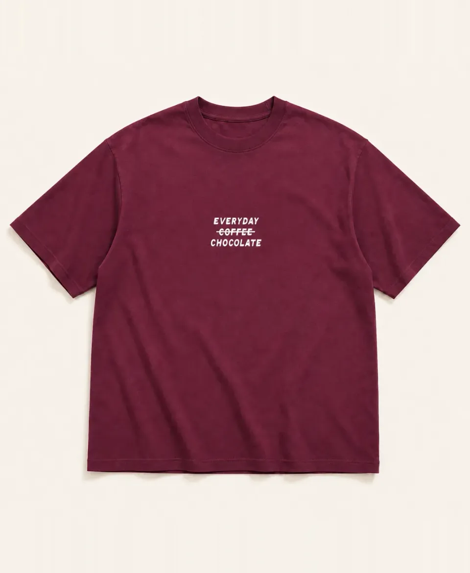 Ôme tee-shirt burgundy coton bio coupe oversize