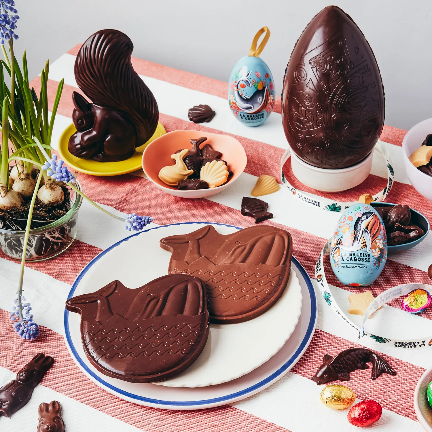 La Baleine à Cabosse petit œuf métallique chocolat blond friture