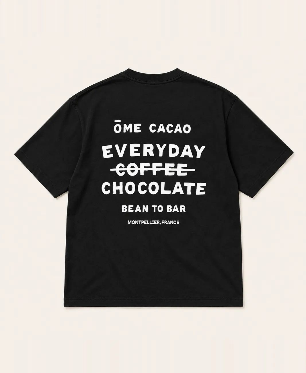 Ôme Tee-shirt noir coton bio oversize