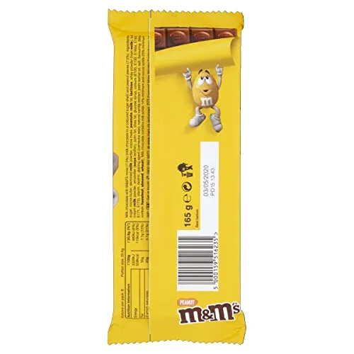 M&M's Peanut tablette chocolat lait 165g cacahuètes