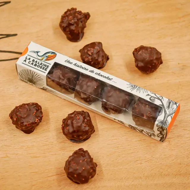 La Baleine à Cabosse rochers chocolat noir São Tomé boîte 6