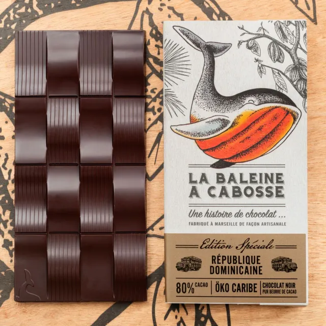 La Baleine à Cabosse tablette chocolat République Dominicaine 80%