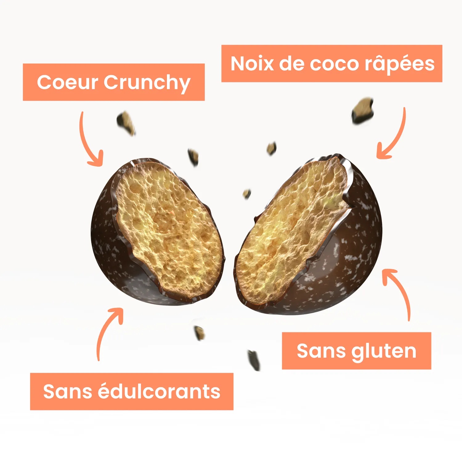 Elsy Billes chocolat coco lait snack 4x50g allégé