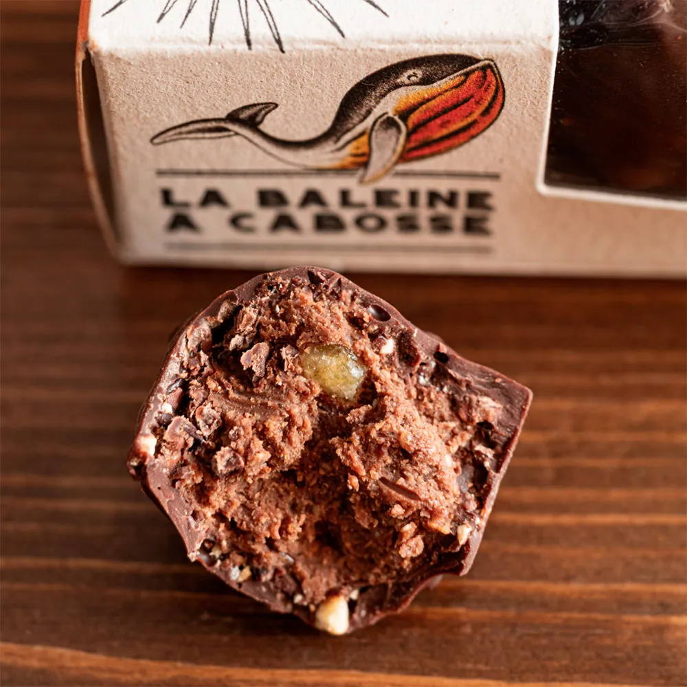 La Baleine à Cabosse rochers chocolat noir São Tomé boîte 6