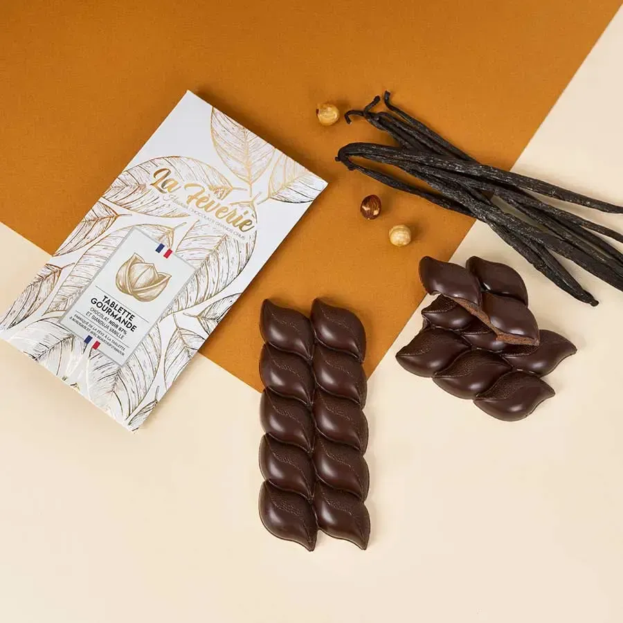 Hasnaâ Gianduja Vanille Noir tablette gourmande 80g