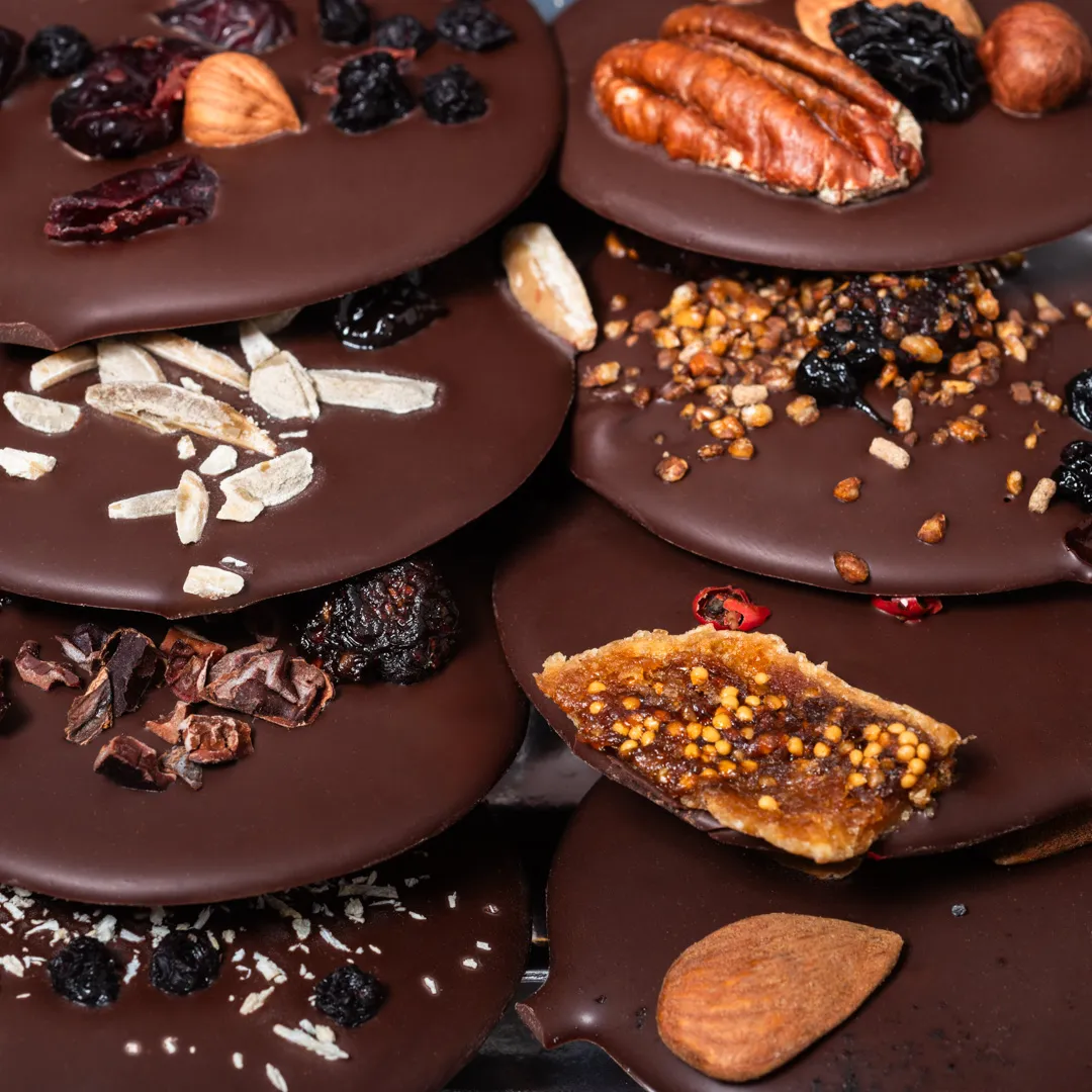La Baleine à Cabosse boîte mendiants chocolat 15 pièces assortis
