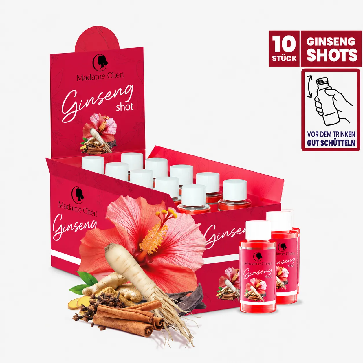 Madame Chéri ginseng shot 10x50g display