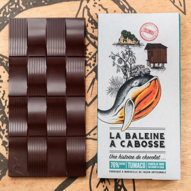 La Baleine à Cabosse Colombie Tumaco tablette noir 76%