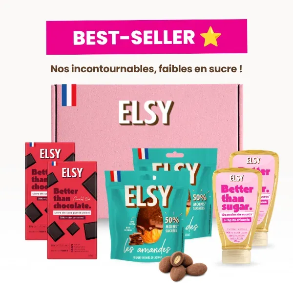 Elsy Box Meilleures Ventes coffret snacks pauvre en sucre
