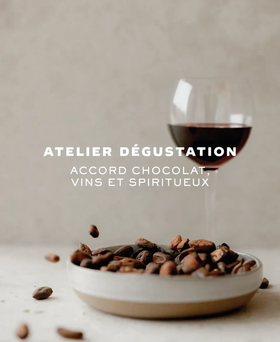 Ôme atelier dégustation accords chocolats vins spiritueux