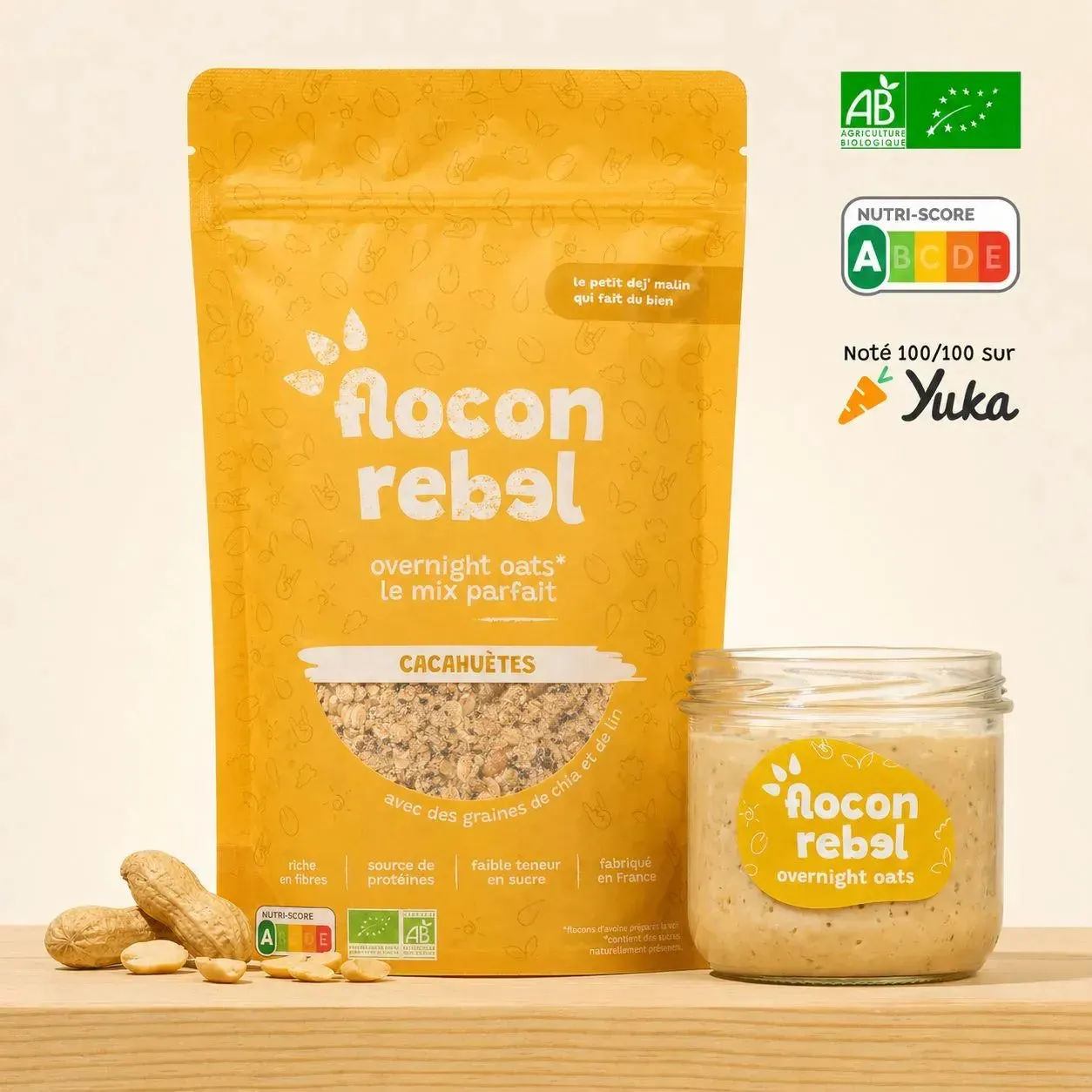 Elsy Flocon Rebel Box Découverte overnight oats 4x315g
