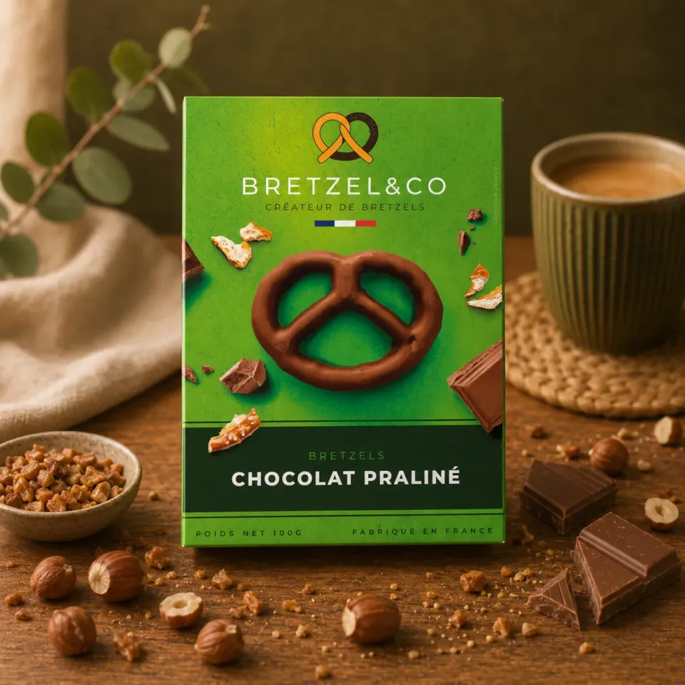Bretzel & Co bretzel chocolat praliné 100g croustillant