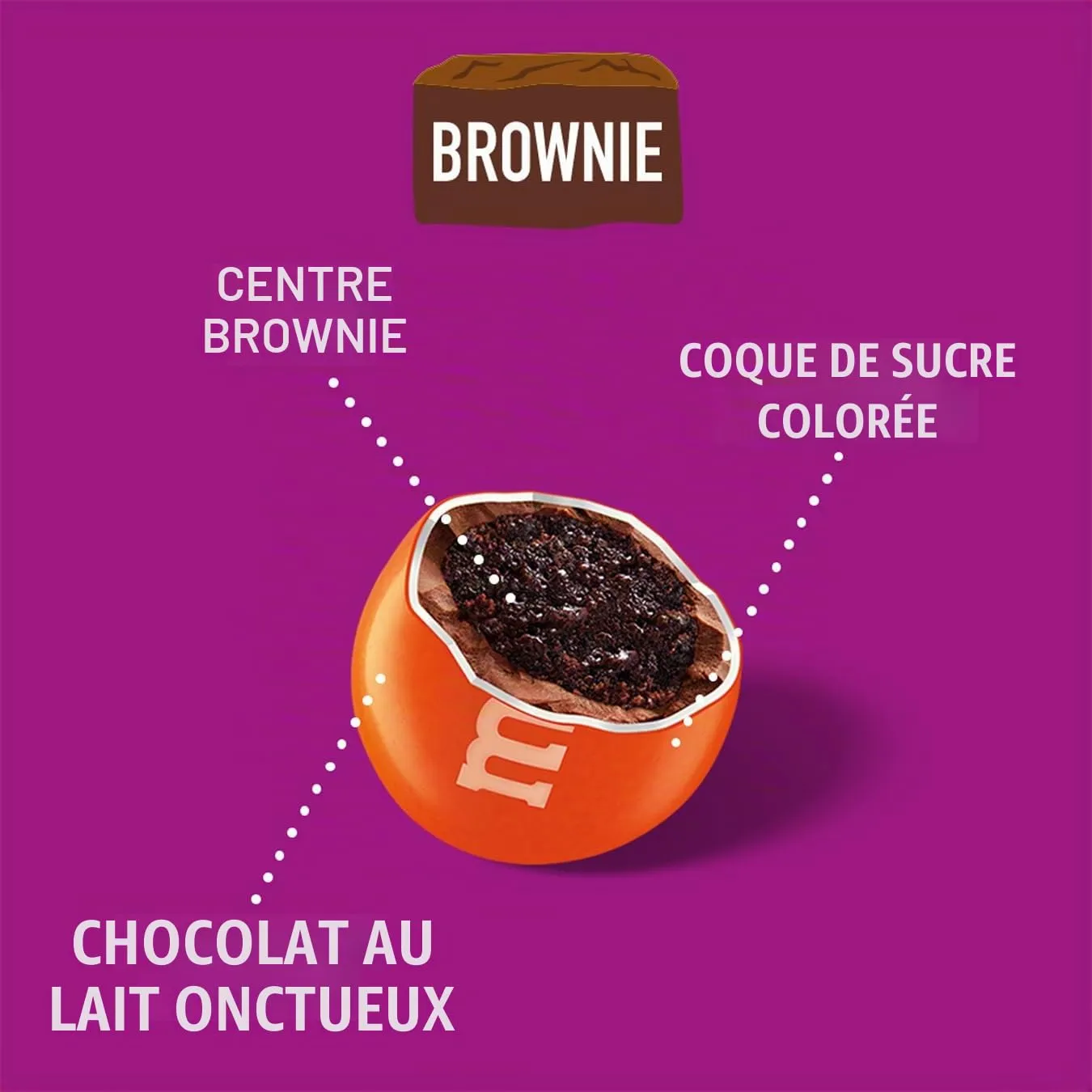 M&M's Brownie bonbons chocolat lait 341g sachet