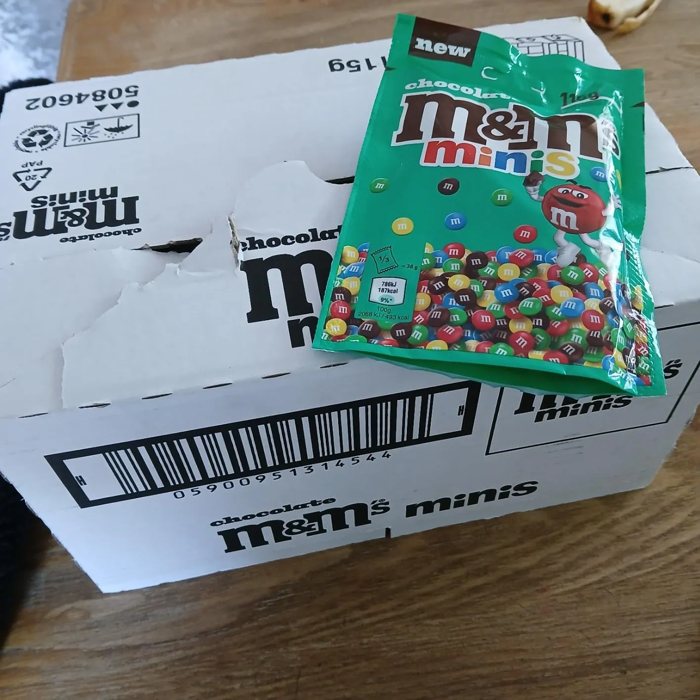 M&M's Minis bonbons chocolat lait 12x115g grand format