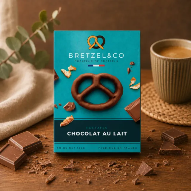 Bretzel & Co bretzel chocolat au lait 100g 38% cacao