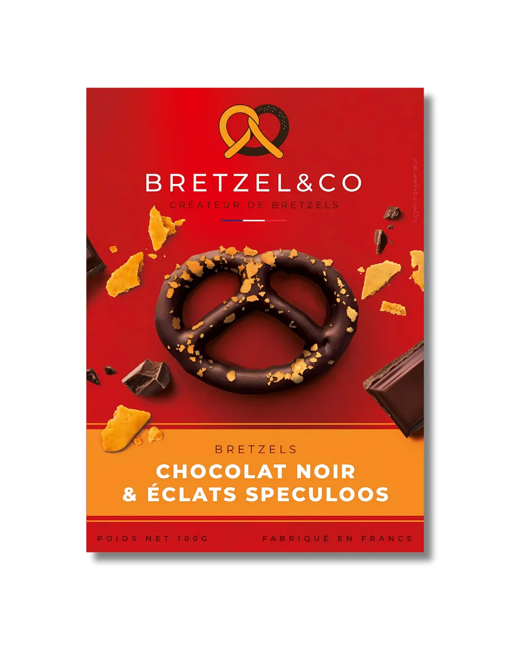 Bretzel & Co bretzel chocolat noir spéculoos 100g croquant