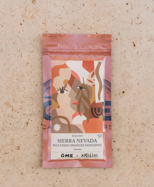 Ôme Le Baiser Acidulé Sierra Nevada 76% tablette chocolat orange sanguine
