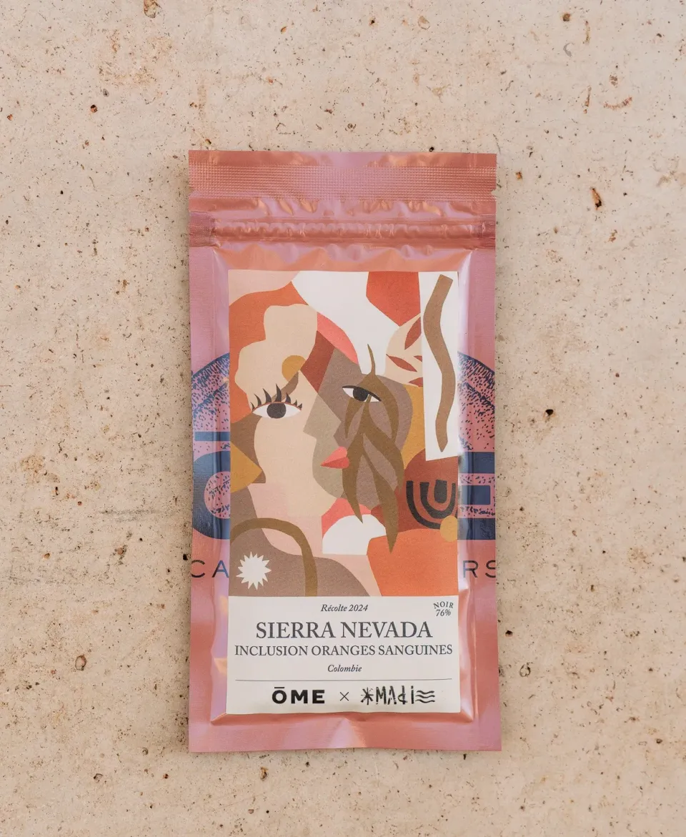Ôme Le Baiser Acidulé Sierra Nevada 76% tablette chocolat orange sanguine