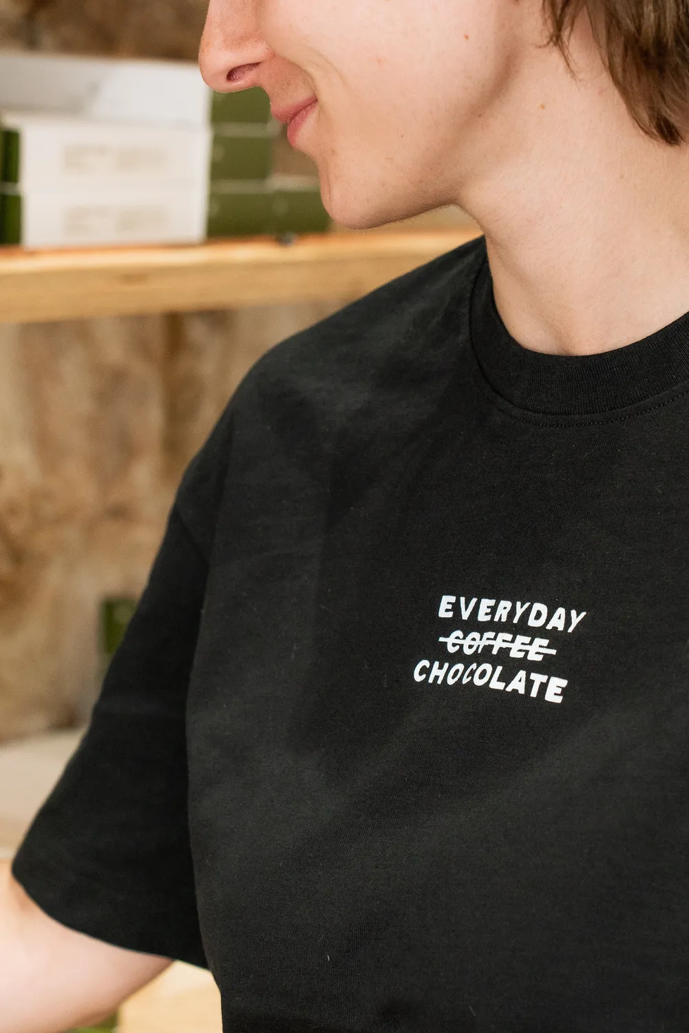 Ôme Tee-shirt noir coton bio oversize