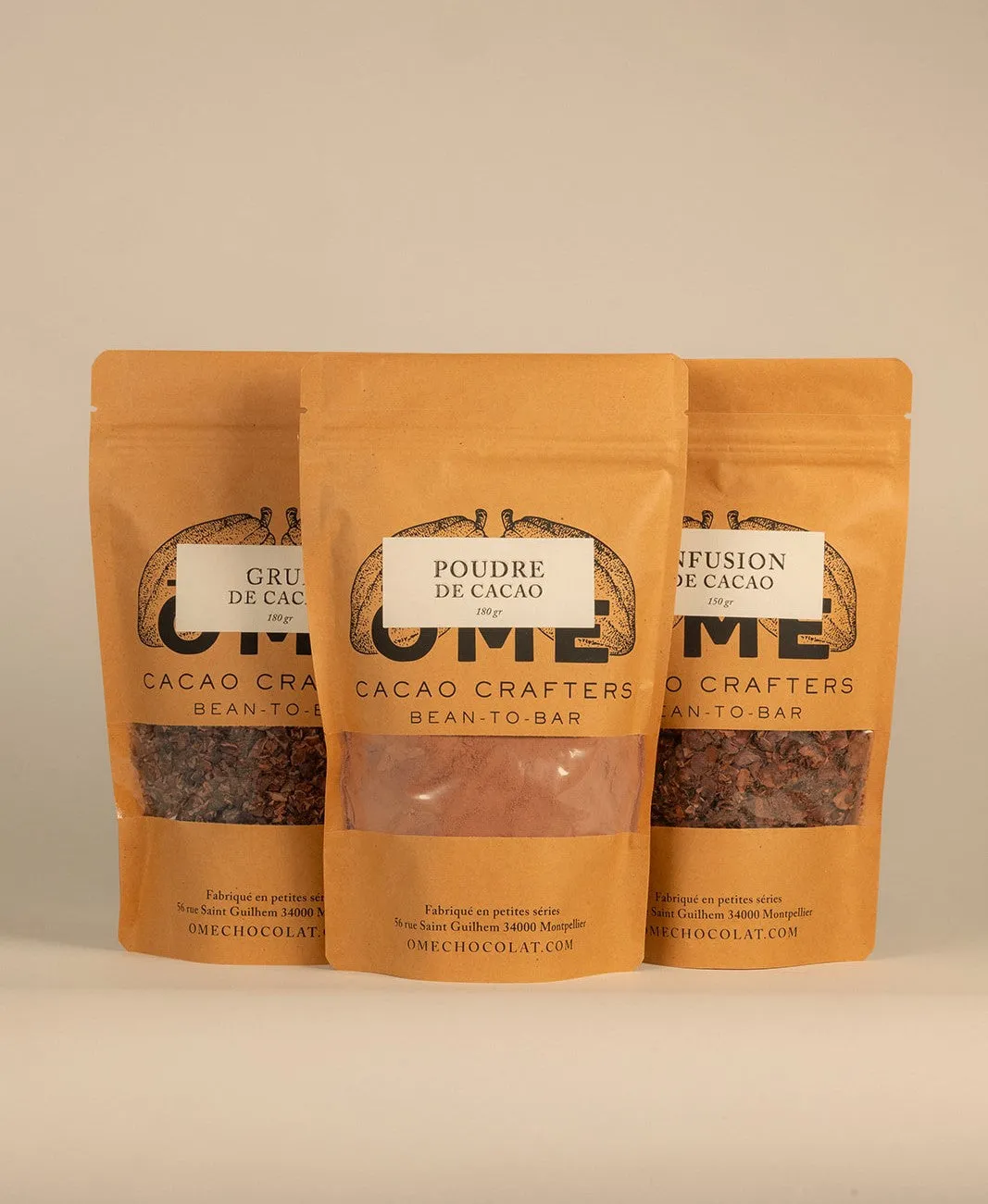 Ôme Poudre de cacao pure non sucrée artisanale