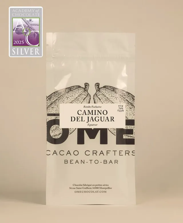 Ôme Camino Del Jaguar Équateur tablette chocolat noir 76% épicé