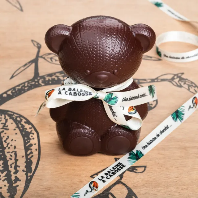 La Baleine à Cabosse Ourson chocolat Pâques noir ou lait