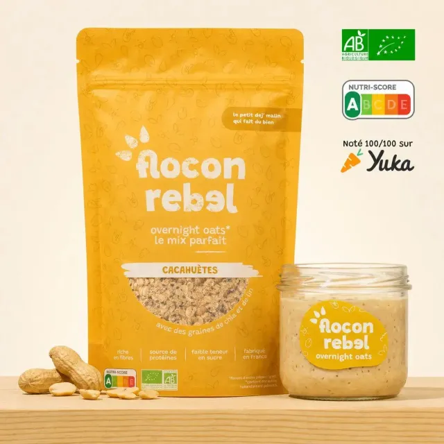Elsy Flocon Rebel Cacahuètes overnight oats 315g bio