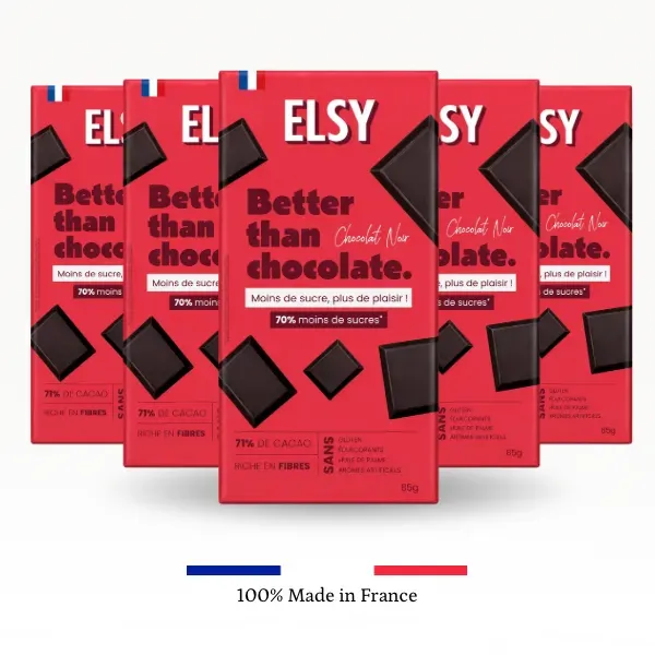 Elsy Hédoniste tablette chocolat noir 71% 5 tablettes