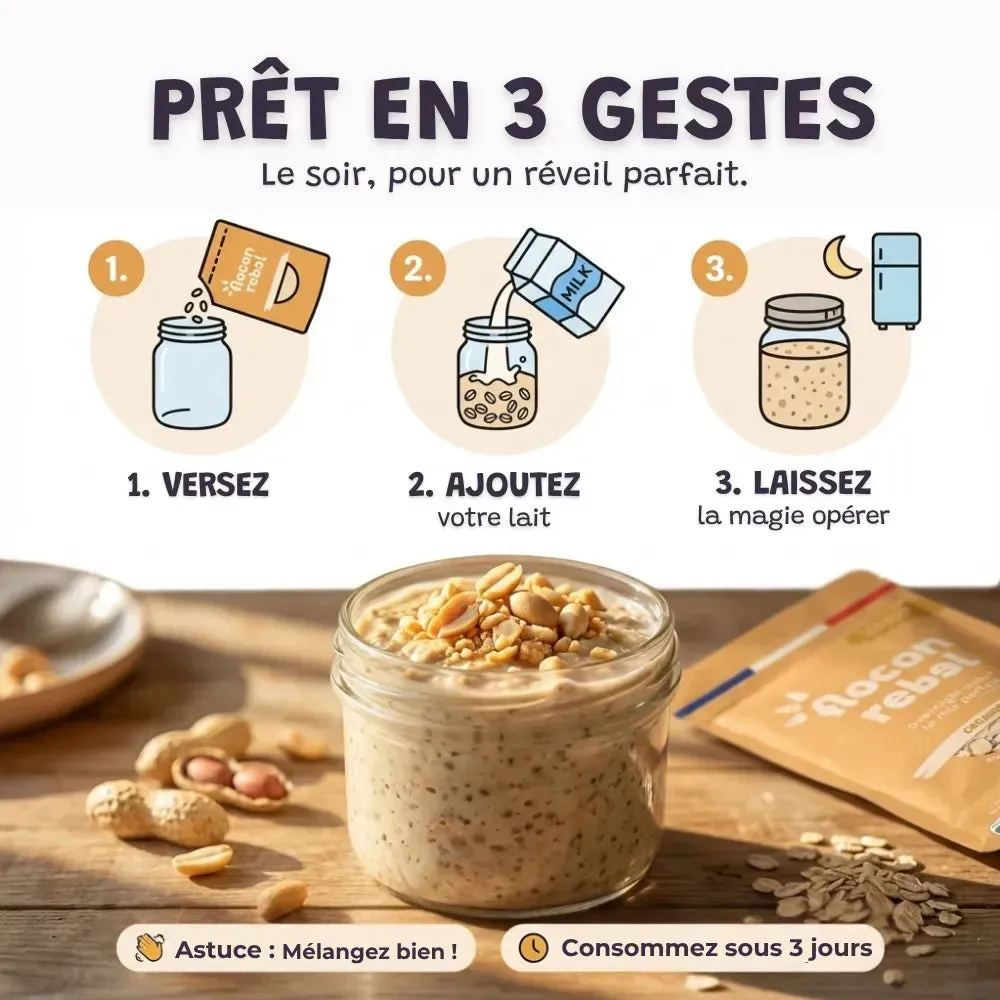 Elsy Flocon Rebel Cacahuètes overnight oats 315g bio
