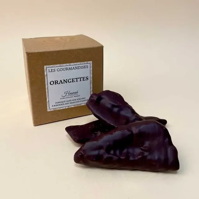 Hasnaâ Orangettes chocolat orange 100g écorce confite