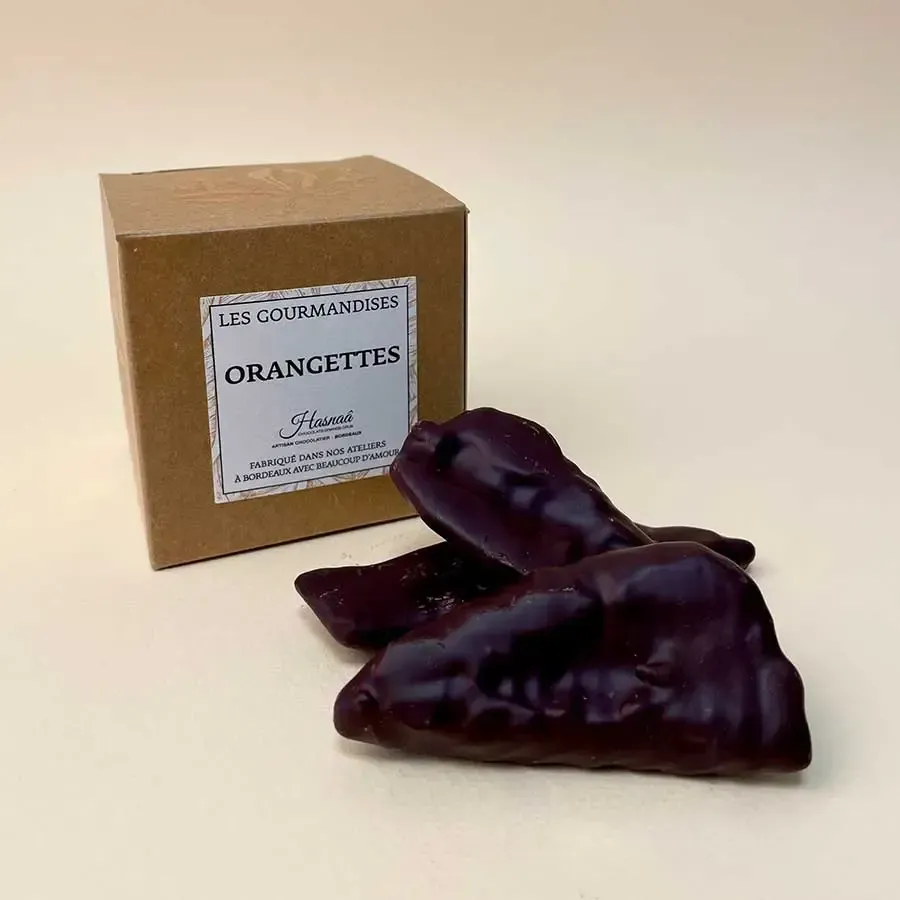 Hasnaâ Orangettes chocolat orange 100g écorce confite