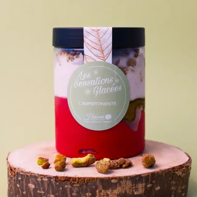 Hasnaâ L'Impertinente pot framboise vanille 300g