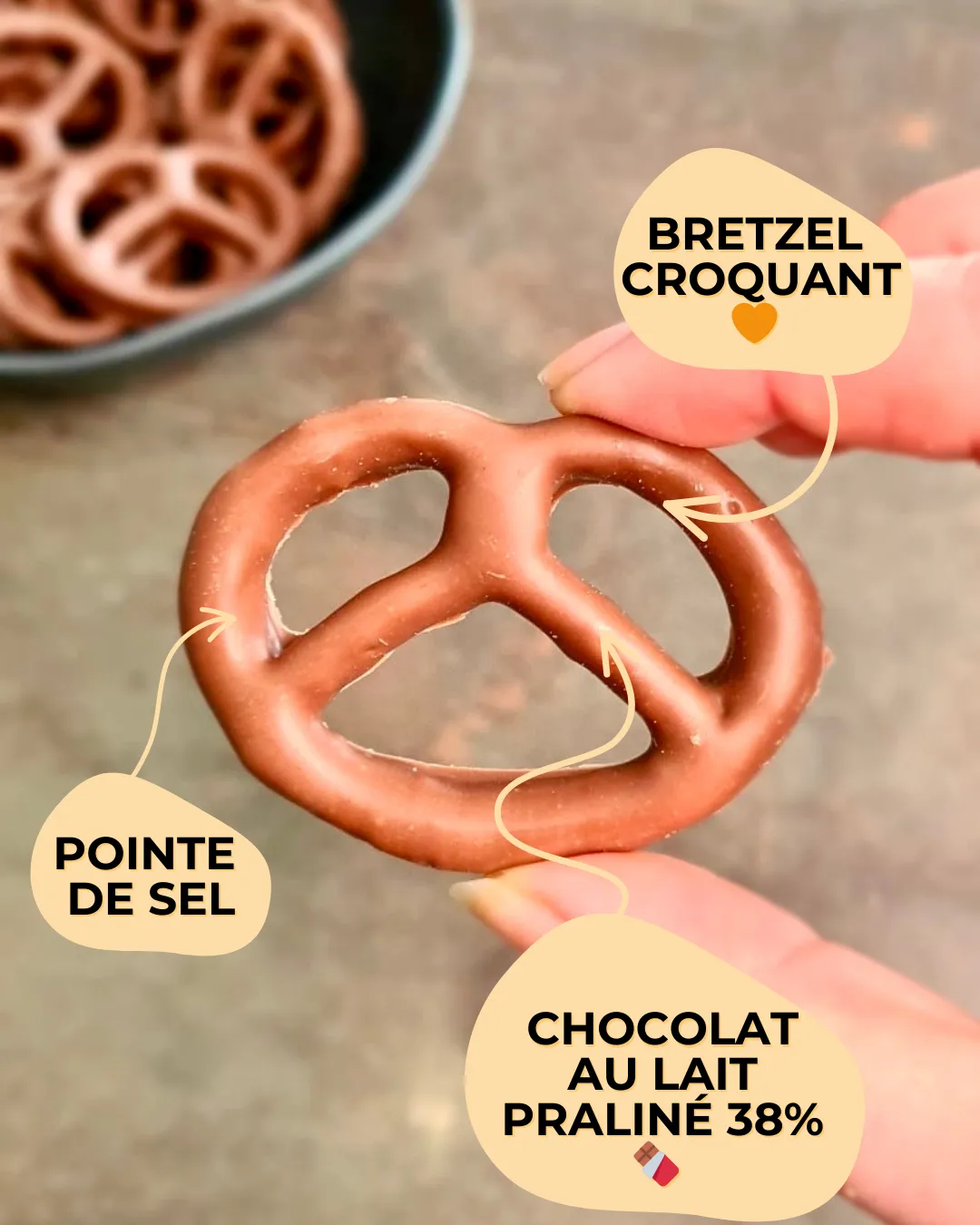 Bretzel & Co bretzel chocolat praliné 100g croustillant
