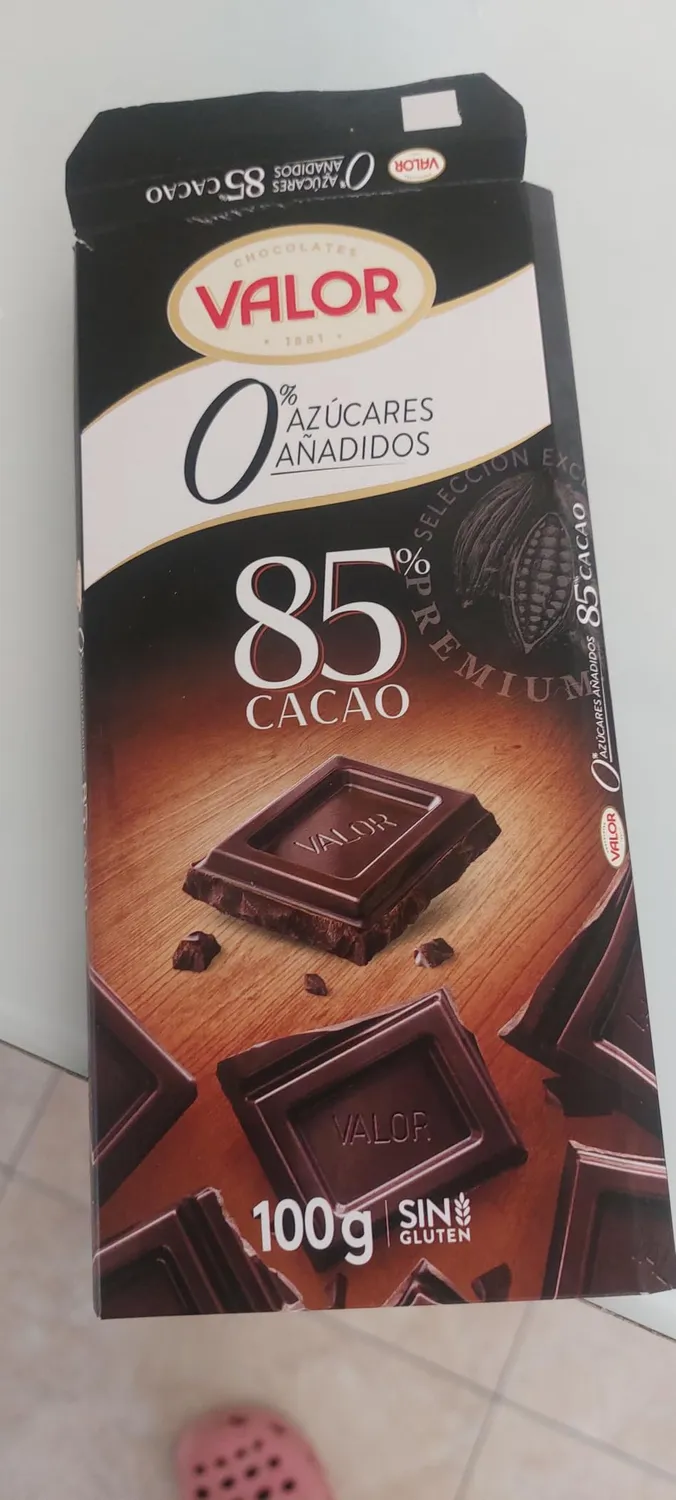 Valor Noir 85% tablette chocolat 100g sans sucre