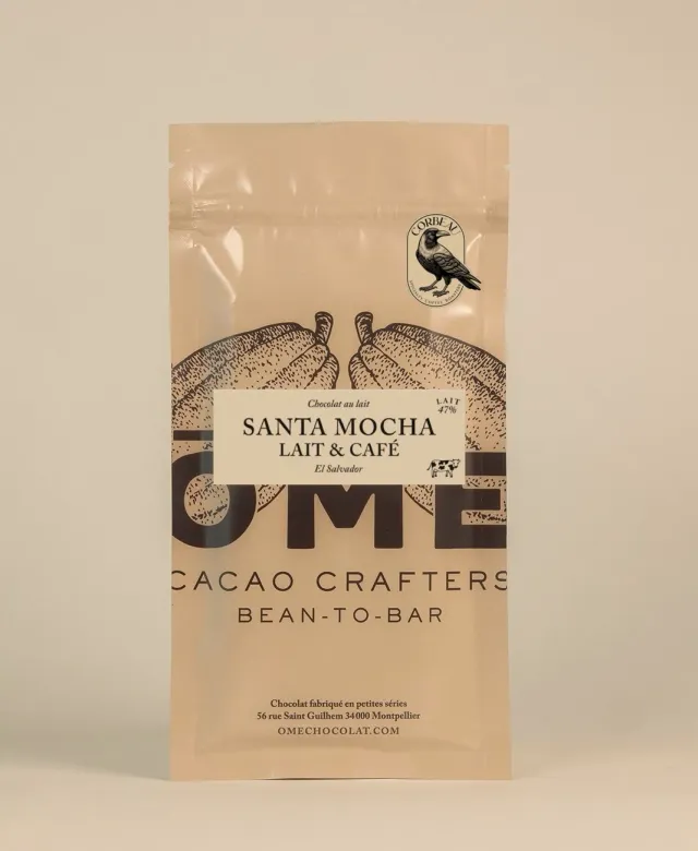Ôme Santa Mocha lait café 47% tablette chocolat Salvador