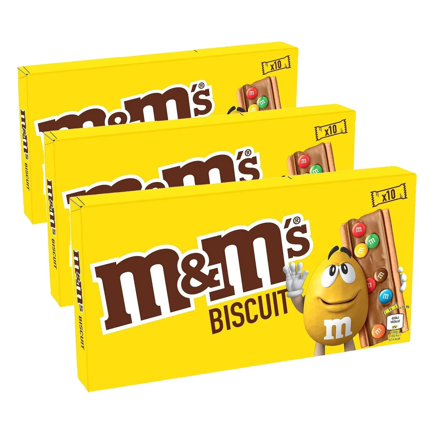M&M's Biscuits chocolat lait 10 biscuits 198g croquant