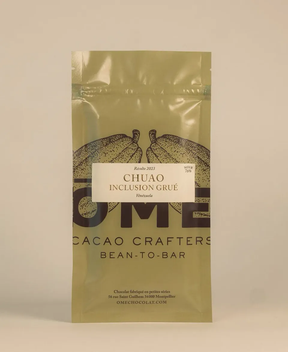 Ôme Chuao tablette chocolat noir 76% grué Venezuela