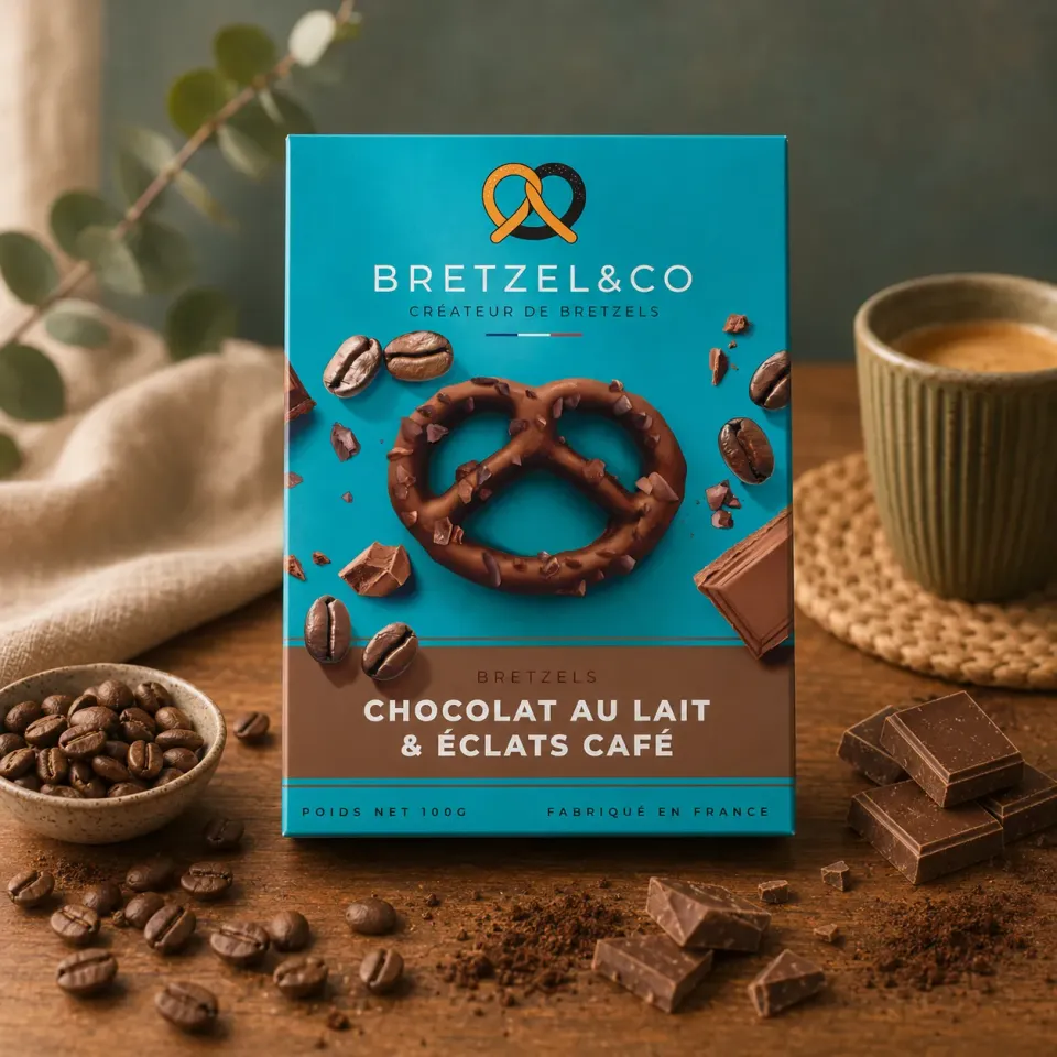 Bretzel & Co Lait bretzel chocolat 100g éclats café arabica