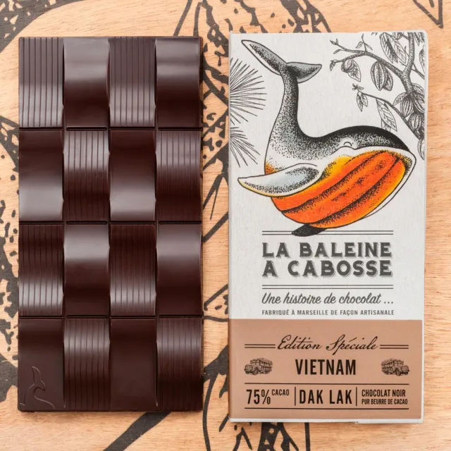 La Baleine à Cabosse Vietnam Dak Lak 75% tablette chocolat noir