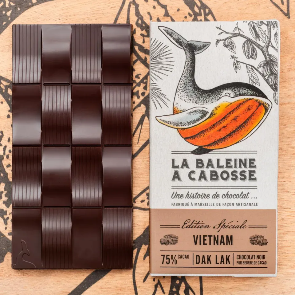 La Baleine à Cabosse Vietnam Dak Lak 75% tablette chocolat noir
