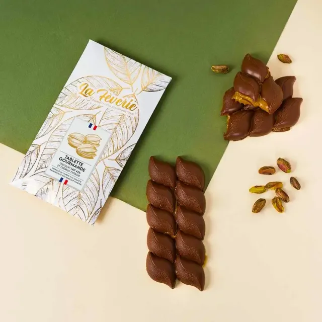 Hasnaâ Tablette gourmande pistache lait 80g