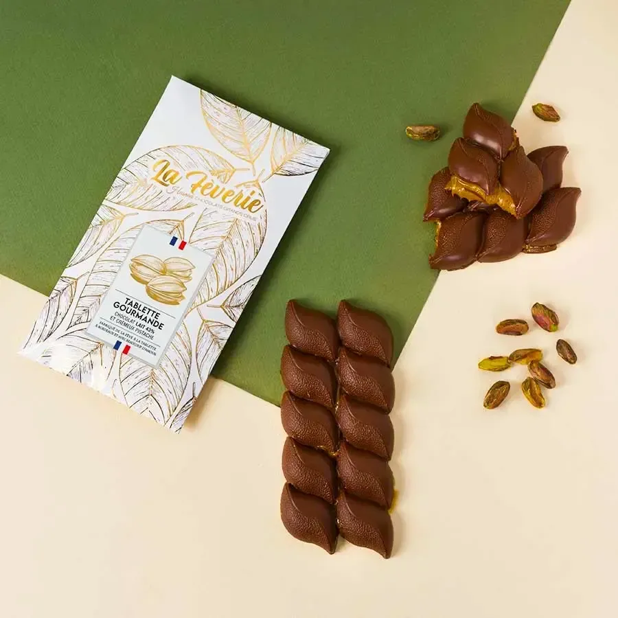Hasnaâ Tablette gourmande pistache lait 80g