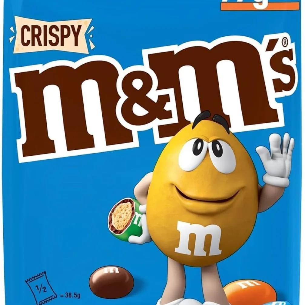 M&M's Crispy bonbons chocolat lait 16x77g riz soufflé
